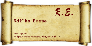 Róka Emese névjegykártya