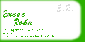 emese roka business card